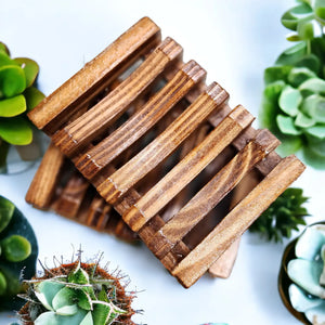 Bamboo soap dish (with good drainage) - Tubby Tabby Soaps